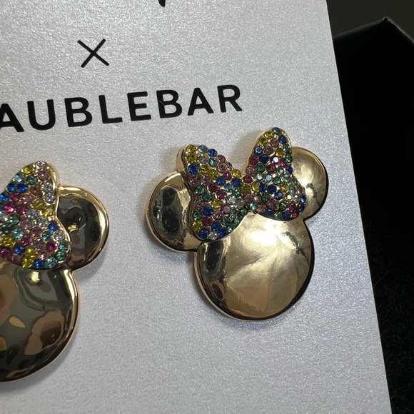 NEW💍 BAUBLEBAR x Disney Minnie Mouse Gold Stud Earrings - Picture 5 of 10